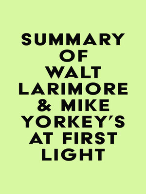 cover image of Summary of Walt Larimore & Mike Yorkey's At First Light